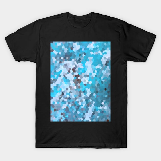 Turquoise Geometric Pour T-Shirt by Elizabeth Karlson Art